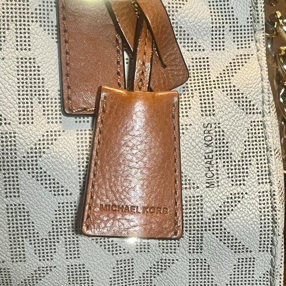NEW Michael Kors Nouveau Hamilton Signature Satchel Shoulder Bag PVC & Leather - Picture 9 of 11